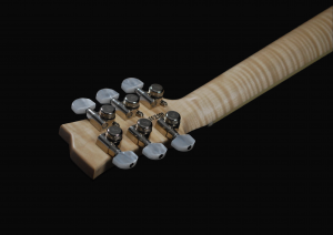 FF Blue Headstock Achter Witte Achtergrond